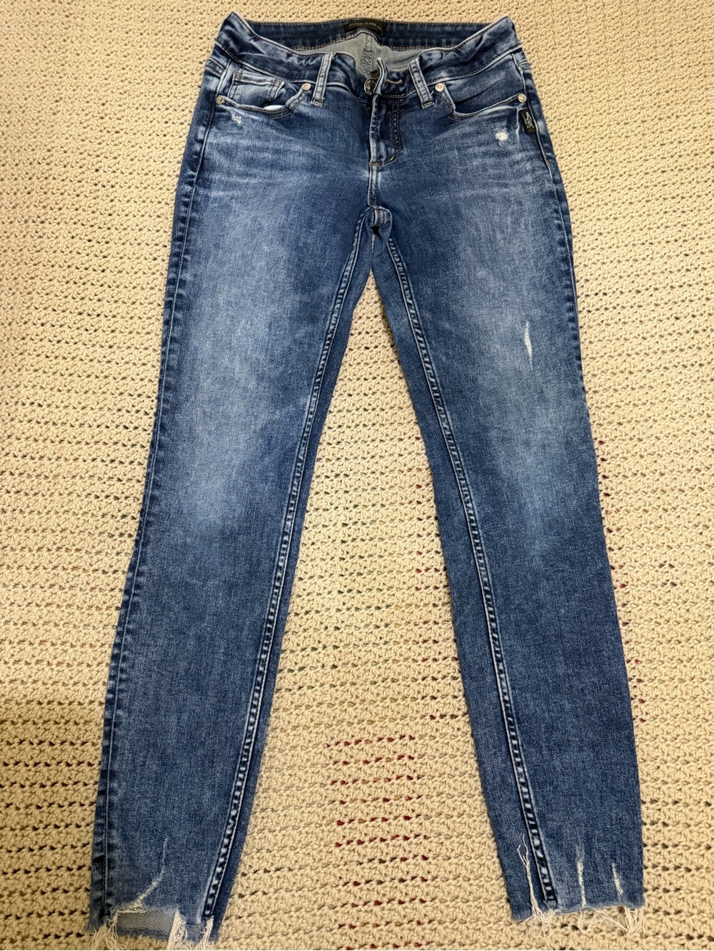 Silver Skinny Jeans